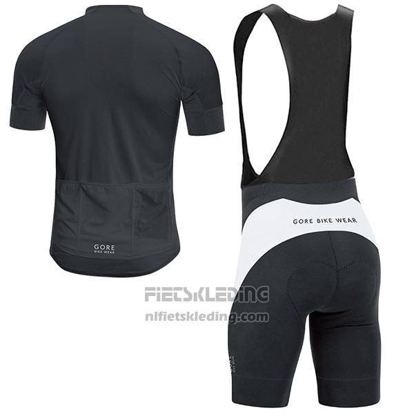 2017 Fietskleding Gore Bike Wear Power Oxygen-cc Zwart Korte Mouwen en Koersbroek